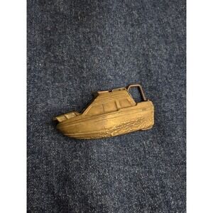 Vintage 1978 Baron Cabin Cruiser Brass Belt Buckle - Rare Nautical
